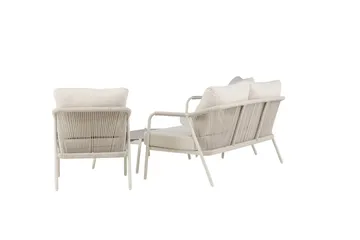 Sicily Sofagruppe Udendørs 4-personers - Beige - Havemøbler - Loungemøbler - Sofagrupper udendørs