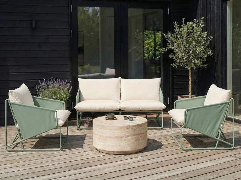 Sofagruppe udendørs 4-personers Ponte - Grøn/Beige - Have - Udendørs miljø - Altan & terrasse - Altanmøbler