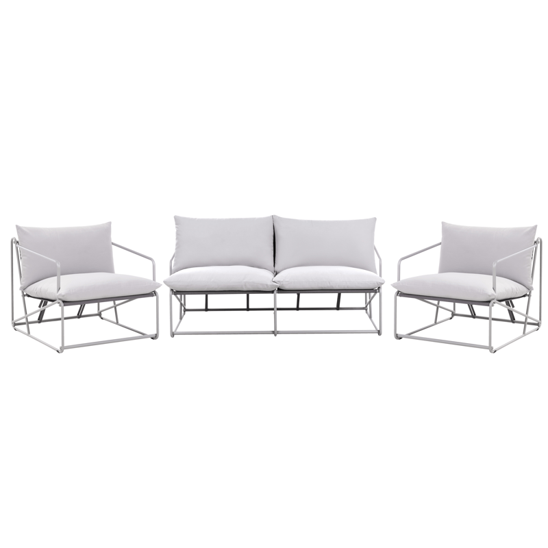 Sofagruppe udendørs 4-personers Ponte - Grå - Have - Udendørs miljø - Altan & terrasse - Altanmøbler