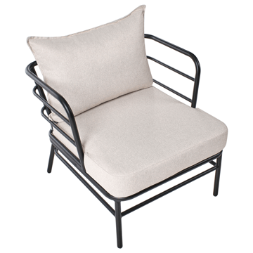 Sofagruppe udendørs 5-personers Ponzone - Beige/Sort - Havemøbler - Loungemøbler - Sofagrupper udendørs