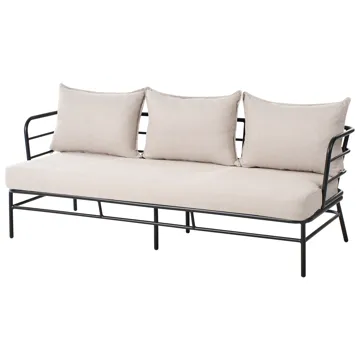 Sofagruppe udendørs 5-personers Ponzone - Beige/Sort - Havemøbler - Loungemøbler - Sofagrupper udendørs