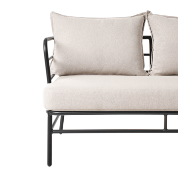 Sofagruppe udendørs 5-personers Ponzone - Beige/Sort - Havemøbler - Loungemøbler - Sofagrupper udendørs