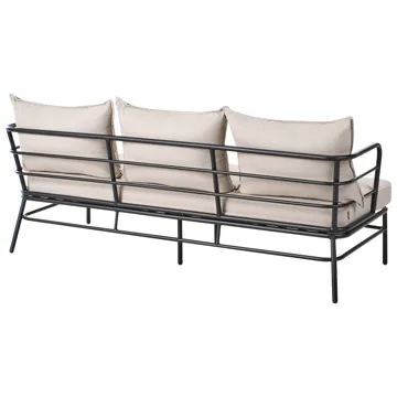 Sofagruppe udendørs 5-personers Ponzone - Beige/Sort - Havemøbler - Loungemøbler - Sofagrupper udendørs