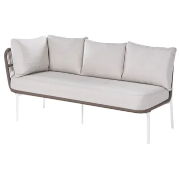 Sofagruppe udendørs 7-personers Robella med bord - Beige/Hvid/Brun - Havemøbler - Loungemøbler - Sofagrupper udendørs
