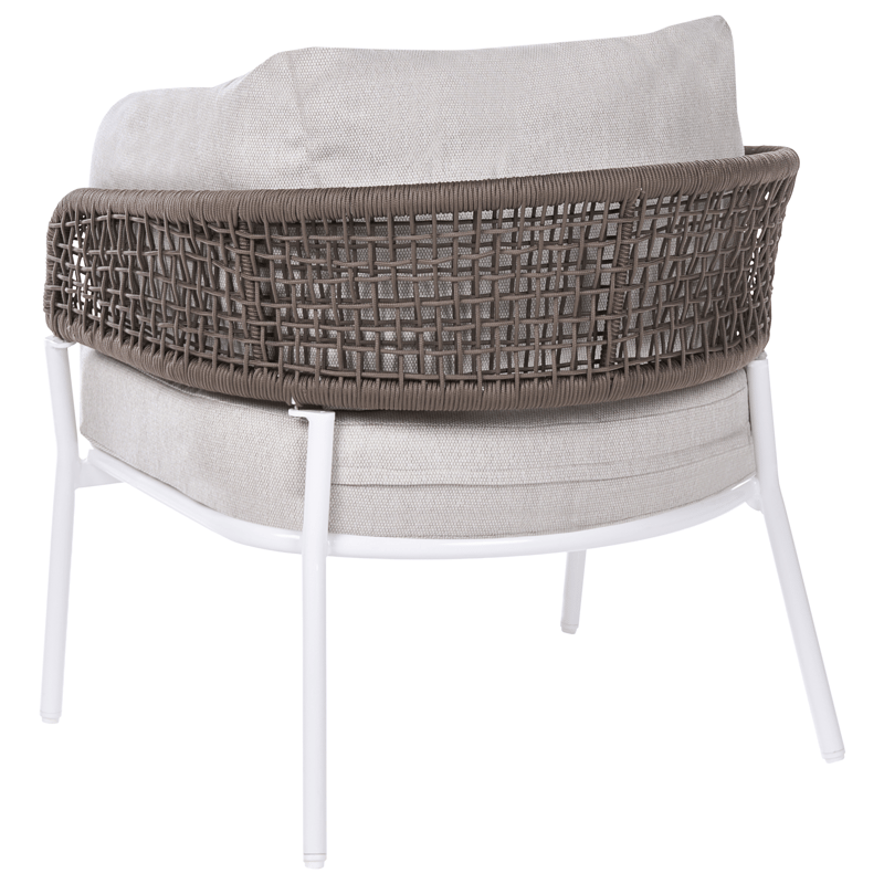 Sofagruppe udendørs 7-personers Robella med bord - Beige/Hvid/Brun - Have - Udendørs miljø - Altan & terrasse - Altanmøbler