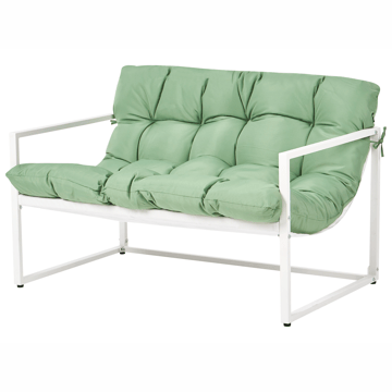 Sofagruppe udendørs med bord 4-personers Garda - Grøn/Hvid - Havemøbler - Loungemøbler - Sofagrupper udendørs