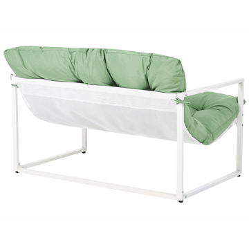 Sofagruppe udendørs med bord 4-personers Garda - Grøn/Hvid - Havemøbler - Loungemøbler - Sofagrupper udendørs
