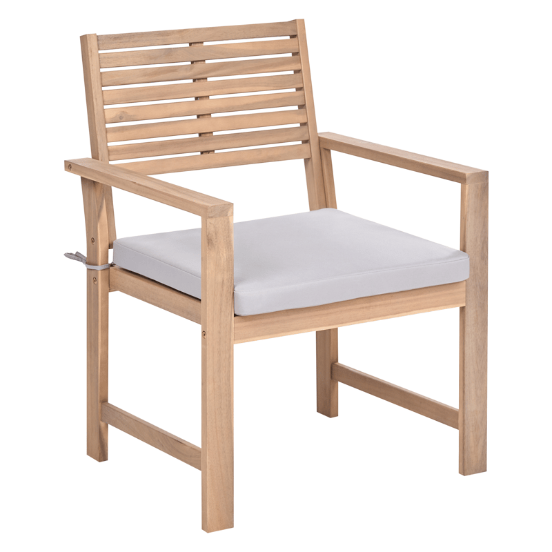 Sofagruppe udendørs med bord 4-personers Fiames akacietræ - Brun/Grå - Have - Udendørs miljø - Altan & terrasse - Altanmøbler