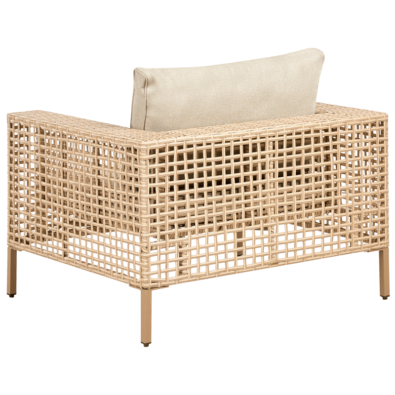 Sofagruppe udendørs med bord 4-personers Calasetta højrevendt kunstflet - Beige - Have - Udendørs miljø - Altan & terrasse - Altanmøbler