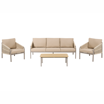 Sofagruppe udendørs med bord 5-personers Murato - Beige - Havemøbler - Loungemøbler - Sofagrupper udendørs