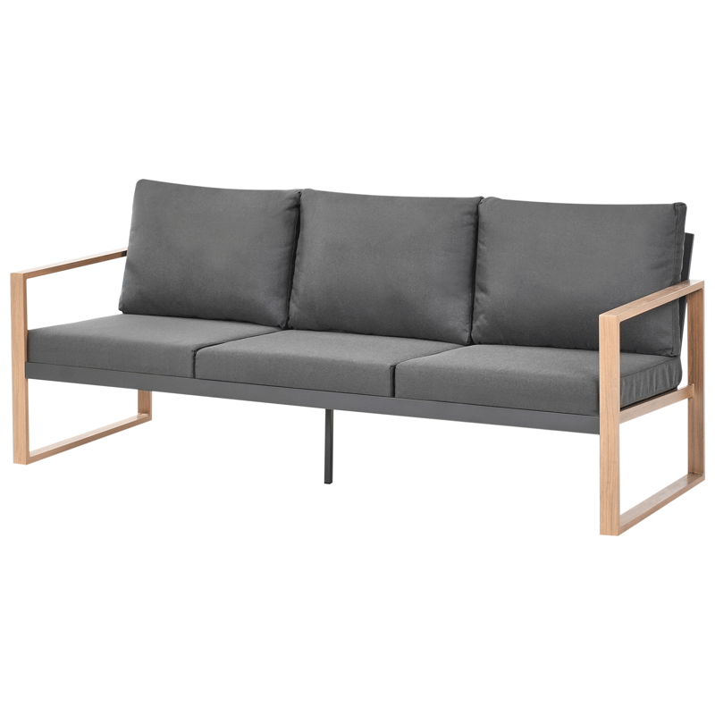 Sofagruppe udendørs med bord 5-personers Gelso - Grå/Brun - Have - Udendørs miljø - Altan & terrasse - Altanmøbler