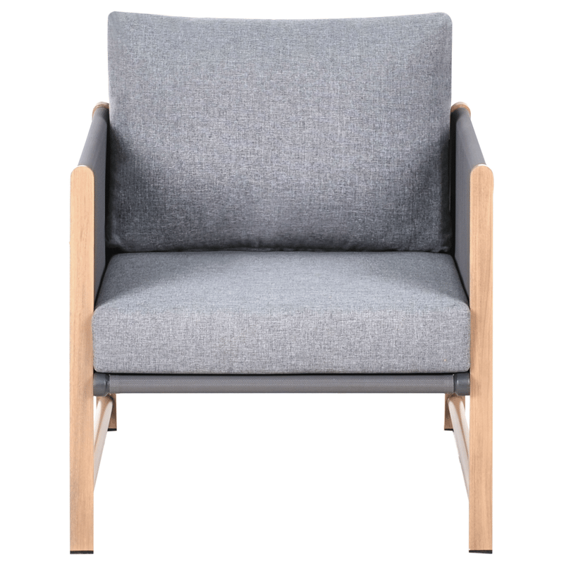 Sofagruppe udendørs med bord og fodskammel 5-personers Nola - Grå/Brun - Have - Udendørs miljø - Altan & terrasse - Altanmøbler