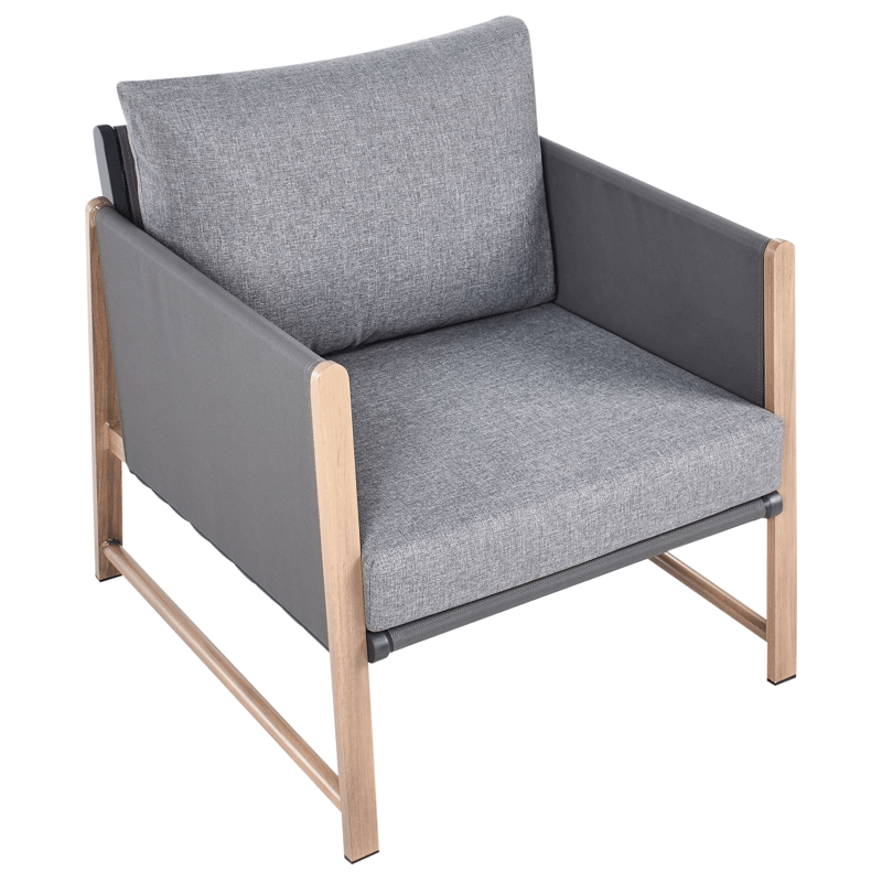 Sofagruppe udendørs med bord og fodskammel 5-personers Nola - Grå/Brun - Have - Udendørs miljø - Altan & terrasse - Altanmøbler