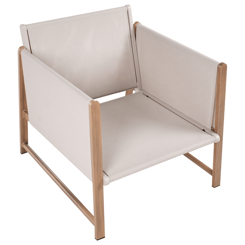 Sofagruppe udendørs med bord og fodskammel 5-personers Nola - Beige/Brun - Have - Udendørs miljø - Altan & terrasse - Altanmøbler