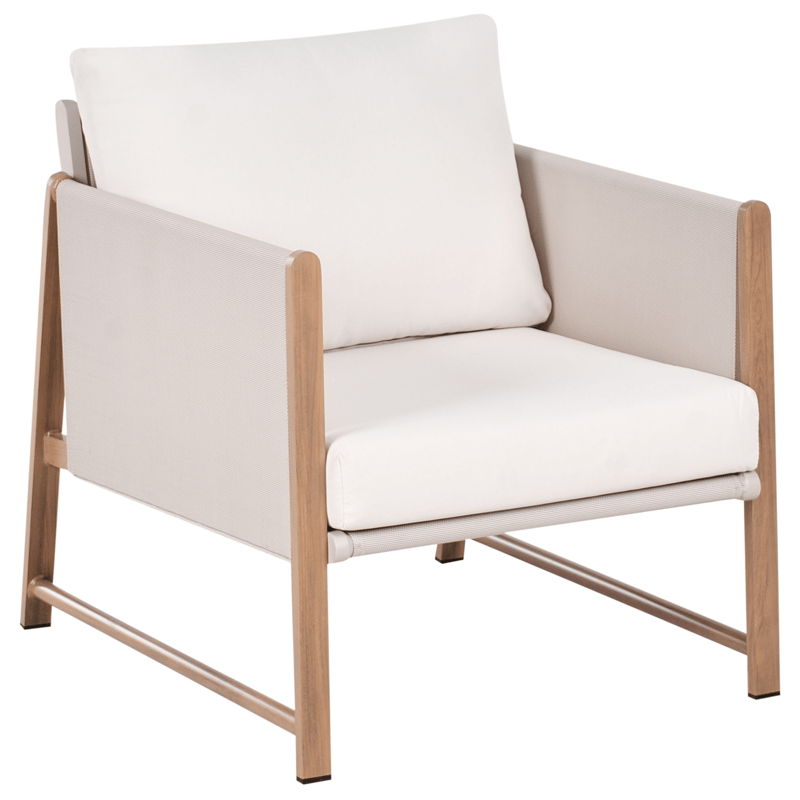 Sofagruppe udendørs med bord og fodskammel 5-personers Nola - Beige/Brun - Have - Udendørs miljø - Altan & terrasse - Altanmøbler