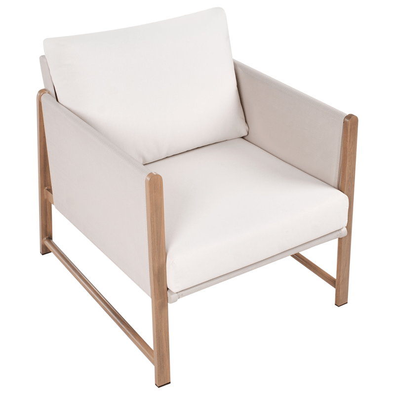 Sofagruppe udendørs med bord og fodskammel 5-personers Nola - Beige/Brun - Have - Udendørs miljø - Altan & terrasse - Altanmøbler