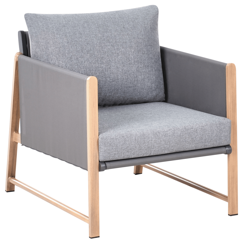 Sofagruppe udendørs med bord og fodskammel 5-personers Nola - Grå/Brun - Have - Udendørs miljø - Altan & terrasse - Altanmøbler