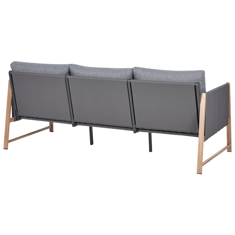 Sofagruppe udendørs med bord og fodskammel 5-personers Nola - Grå/Brun - Have - Udendørs miljø - Altan & terrasse - Altanmøbler