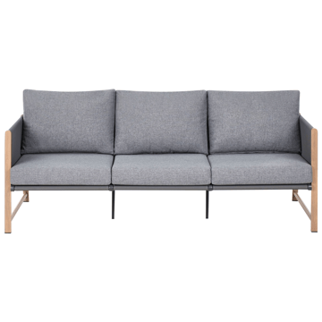 Sofagruppe udendørs med bord og fodskammel 5-personers Nola - Grå/Brun - Havemøbler - Loungemøbler - Sofagrupper udendørs