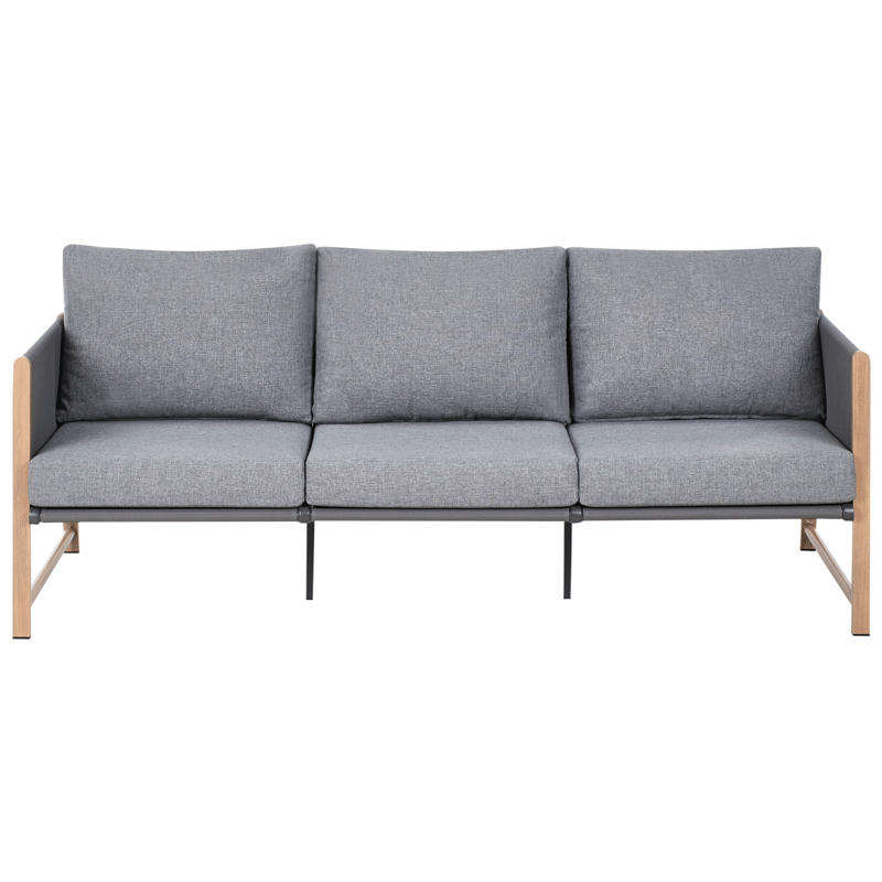 Sofagruppe udendørs med bord og fodskammel 5-personers Nola - Grå/Brun - Have - Udendørs miljø - Altan & terrasse - Altanmøbler