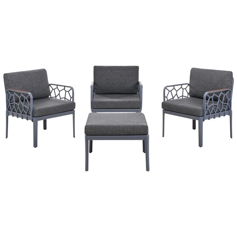 Sofasæt Eriche - Grå, Brun - Have - Udendørs miljø - Altan & terrasse - Altanmøbler