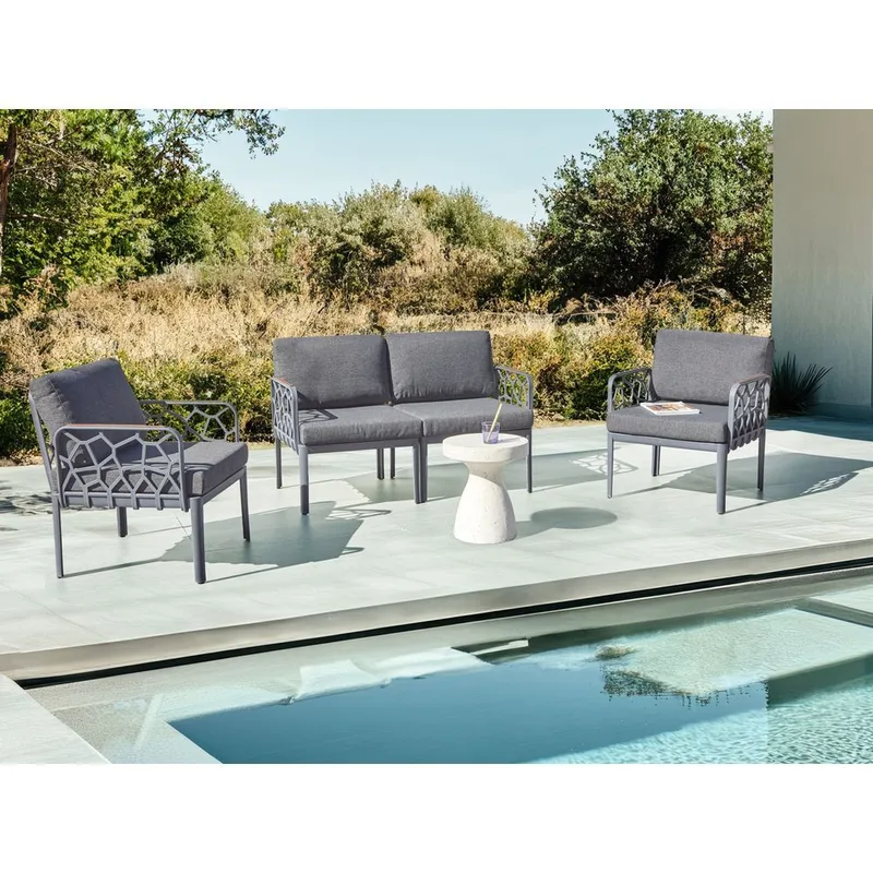 Sofasæt Eriche - Grå, Brun - Have - Udendørs miljø - Altan & terrasse - Altanmøbler