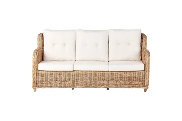 Soffgrupp Beliani Alessano Natural||White - Havemøbler - Loungemøbler - Sofagrupper udendørs