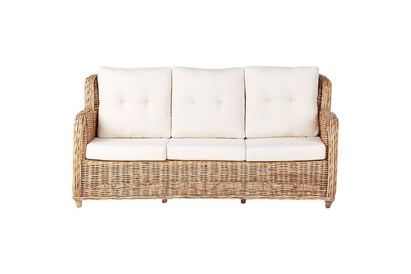 Soffgrupp Beliani Alessano Natural||White - Havemøbler - Loungemøbler - Sofagrupper udendørs