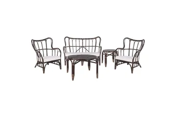 Soffgrupp Beliani Brindisi Brown||Beige - Havemøbler - Loungemøbler - Sofagrupper udendørs