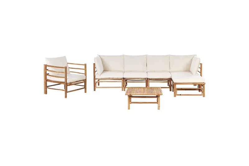 Soffgrupp Beliani Cerreto Beige/ljust trä White||Light wood, undefined