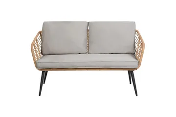 Soffgrupp Beliani Corinth Ii Natural||Grey||Black||Beige - Havemøbler - Loungemøbler - Sofagrupper udendørs