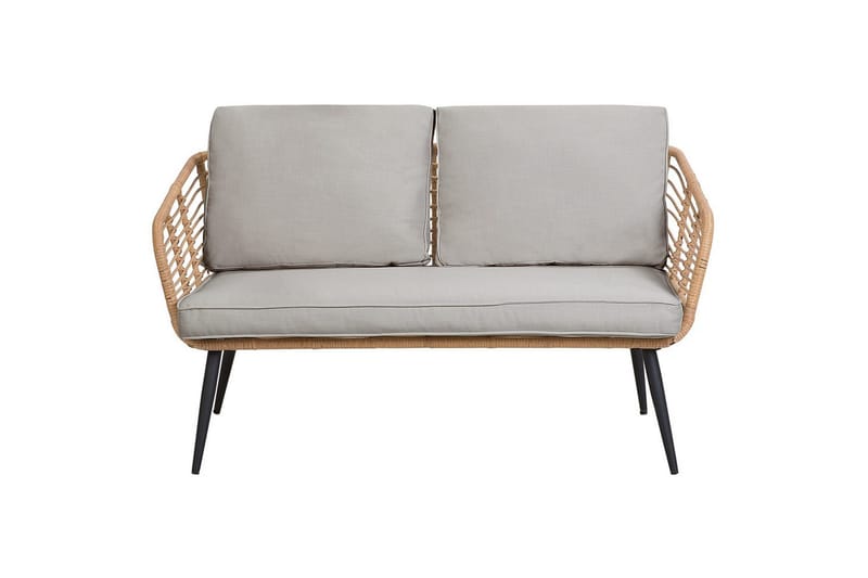 Soffgrupp Beliani Corinth Ii Natural||Grey||Black||Beige - Havemøbler - Loungemøbler - Sofagrupper udendørs