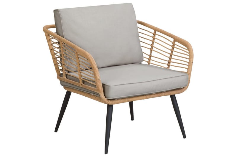 Soffgrupp Beliani Corinth Ii Natural||Grey||Black||Beige - Havemøbler - Loungemøbler - Sofagrupper udendørs