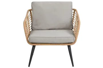 Soffgrupp Beliani Corinth Ii Natural||Grey||Black||Beige - Havemøbler - Loungemøbler - Sofagrupper udendørs