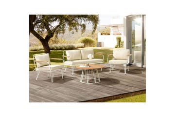 Soffgrupp Beliani Montesilvano Beige||White||Light wood - Havemøbler - Loungemøbler - Sofagrupper udendørs