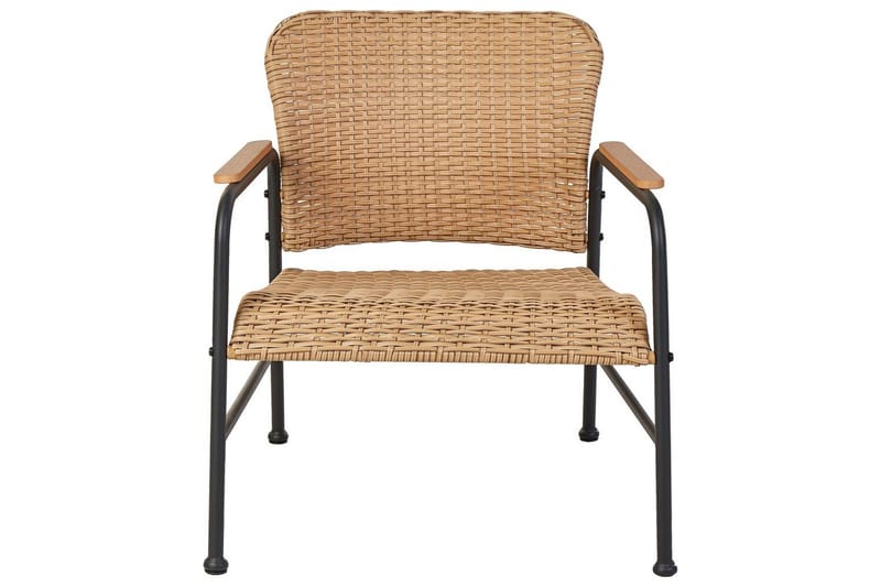 Soffgrupp Beliani Ofanto Natural||Black - Havemøbler - Loungemøbler - Sofagrupper udendørs