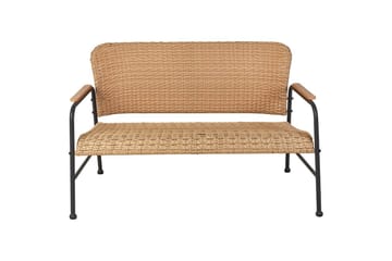 Soffgrupp Beliani Ofanto Natural||Black - Havemøbler - Loungemøbler - Sofagrupper udendørs