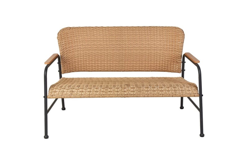Soffgrupp Beliani Ofanto Natural||Black - Havemøbler - Loungemøbler - Sofagrupper udendørs