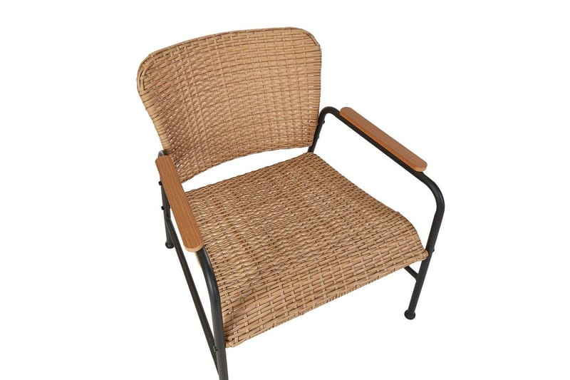 Soffgrupp Beliani Ofanto Natural||Black - Havemøbler - Loungemøbler - Sofagrupper udendørs
