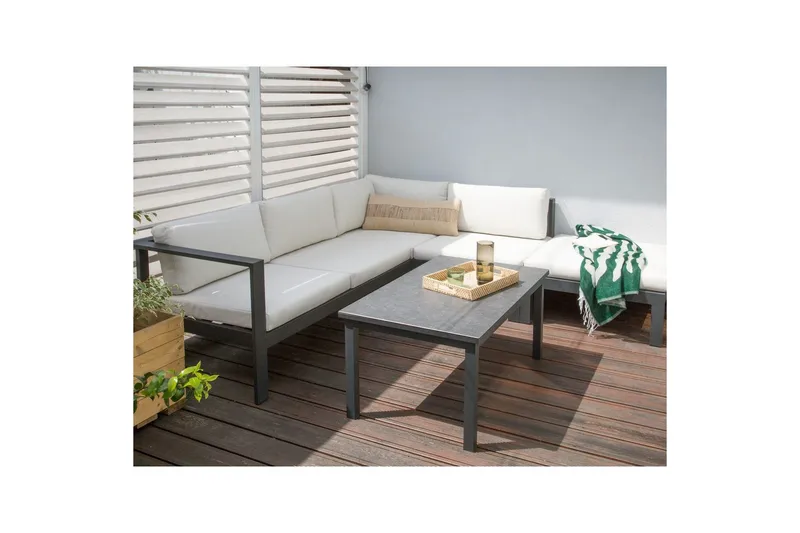 Soffgrupp White||Black||Grey - Havemøbler - Loungemøbler - Sofagrupper udendørs