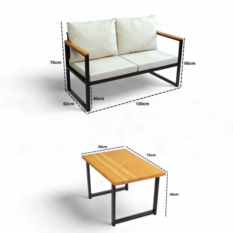 Sylros 2-personers Sofagruppe Udendørs - Beige - Have - Udendørs miljø - Altan & terrasse - Altanmøbler