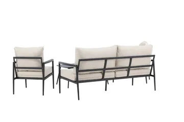 Taromina Sofagruppe Udendørs 4-personers - Sort/Beige - Havemøbler - Loungemøbler - Sofagrupper udendørs