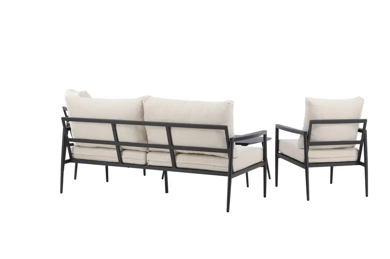 Taromina Sofagruppe Udendørs 4-personers - Sort/Beige - Have - Udendørs miljø - Altan & terrasse - Altanmøbler