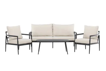 Taromina Sofagruppe Udendørs 4-personers - Sort/Beige - Havemøbler - Loungemøbler - Sofagrupper udendørs