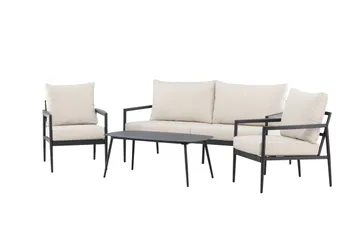Taromina Sofagruppe Udendørs 4-personers - Sort/Beige - Havemøbler - Loungemøbler - Sofagrupper udendørs