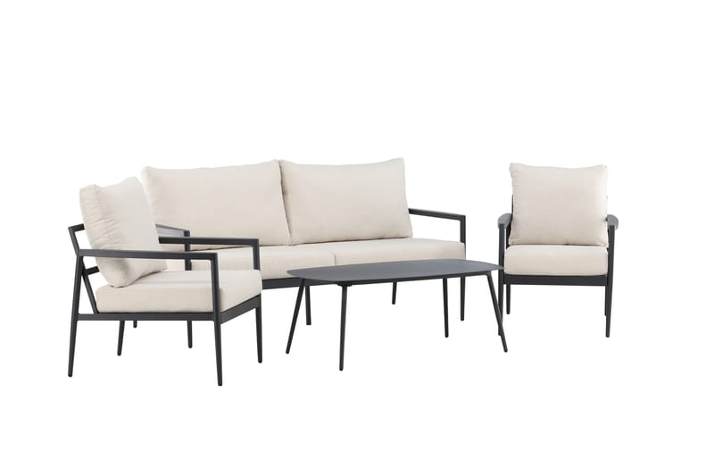 Taromina Sofagruppe Udendørs 4-personers - Sort/Beige - Have - Udendørs miljø - Altan & terrasse - Altanmøbler