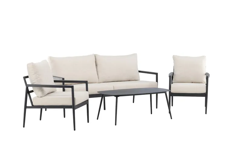 Taromina Sofagruppe Udendørs 4-personers - Sort/Beige - Have - Udendørs miljø - Altan & terrasse - Altanmøbler