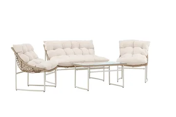 Tina Sofagruppe Udendørs 4-personers - Beige - Havemøbler - Loungemøbler - Sofagrupper udendørs