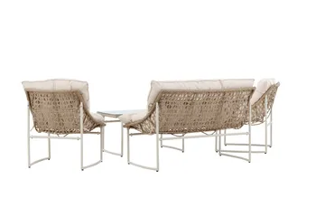 Tina Sofagruppe Udendørs 4-personers - Beige - Havemøbler - Loungemøbler - Sofagrupper udendørs