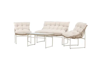 Tina Sofagruppe Udendørs 4-personers - Beige - Havemøbler - Loungemøbler - Sofagrupper udendørs
